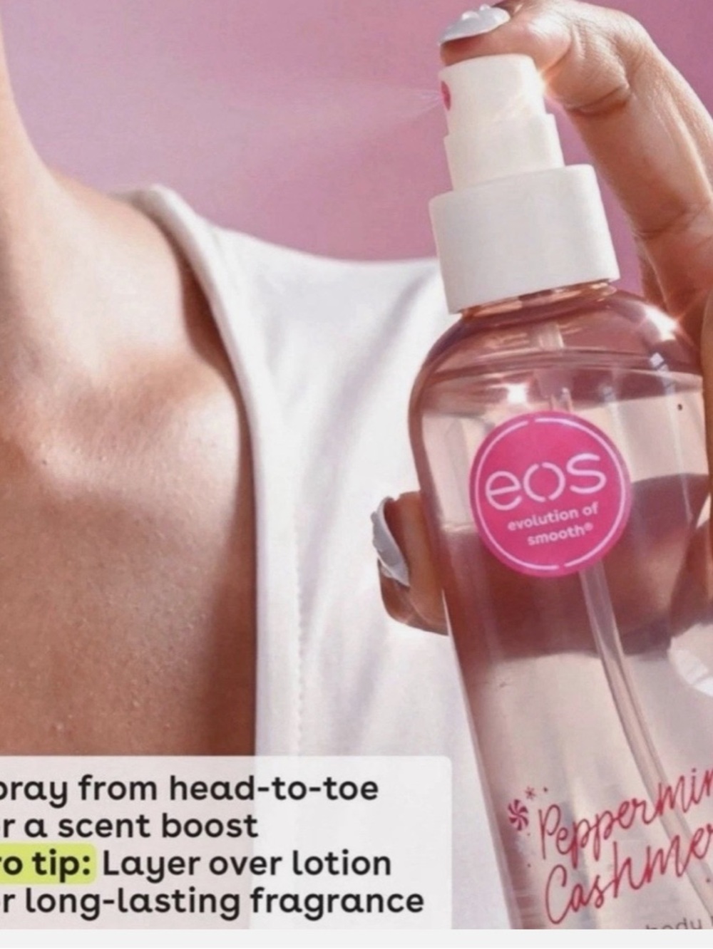 eos Peppermint Cashmere Body Mist with hydrating hyaluronic acid - Picture 4 of 4